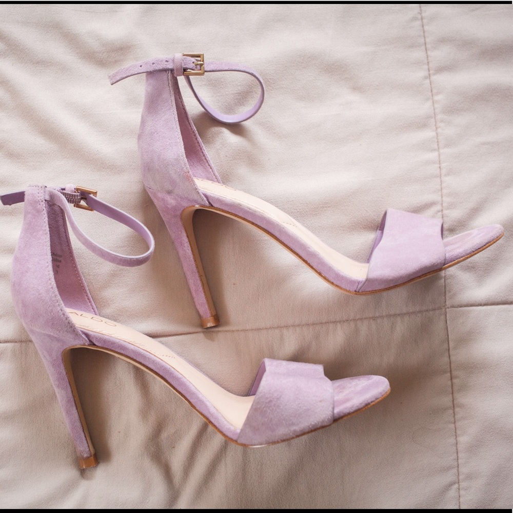 Lavender Aldo Suede Heels